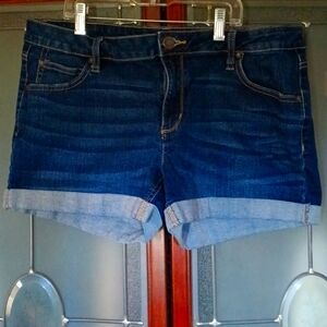 Size 10 ANA dark wash cuffed denim shorts